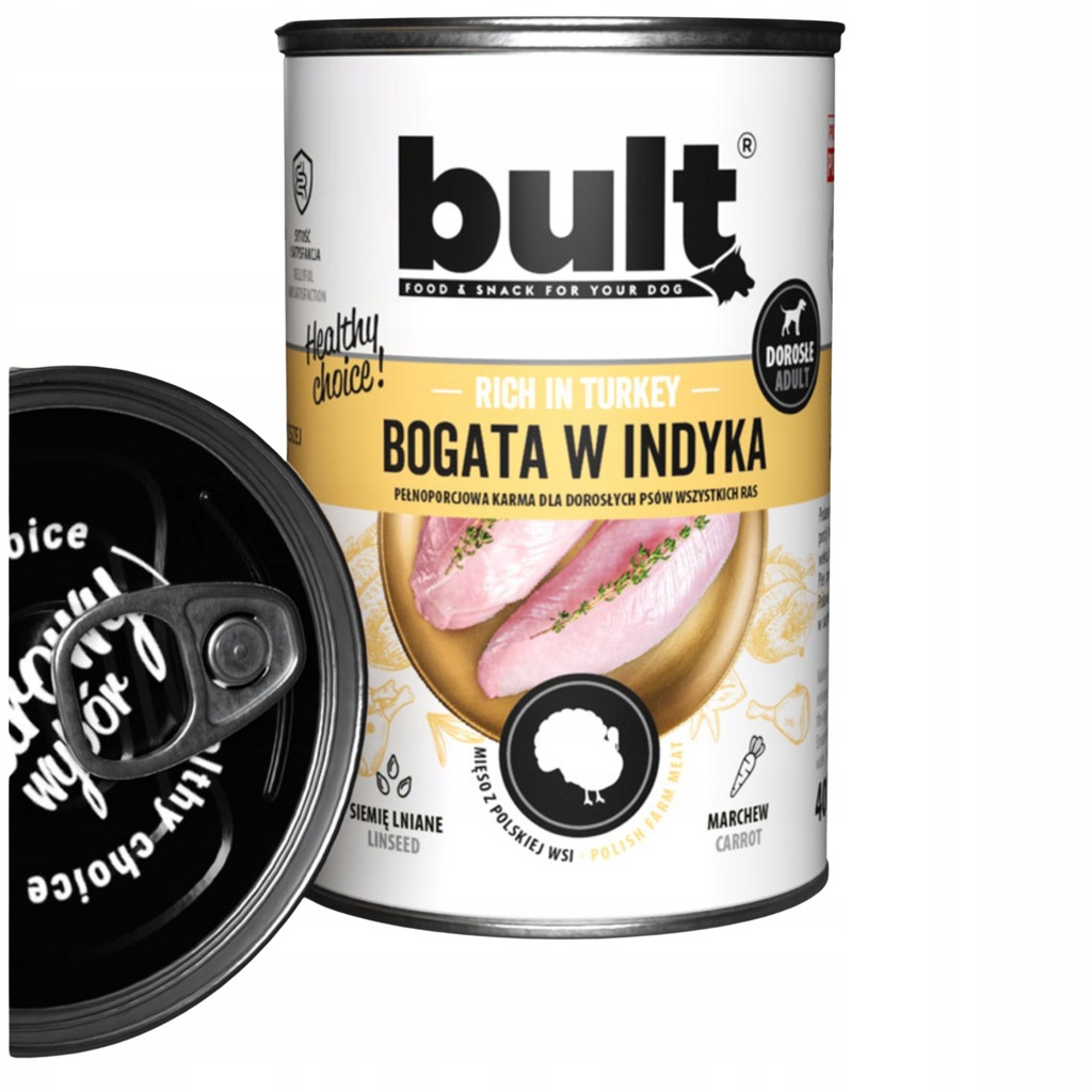 Bult mielonka bogata w indyka puszka dla psa 400g