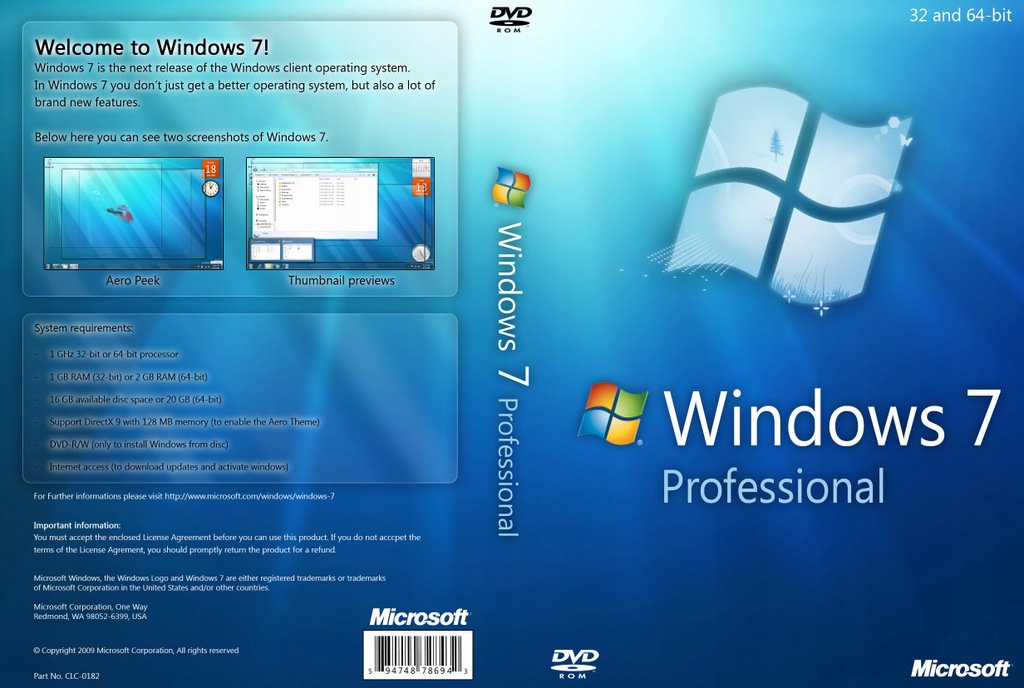 Купить Windows 7 Professional 32/64 бит OEM: отзывы, фото, характеристики в интерне-магазине Aredi.ru