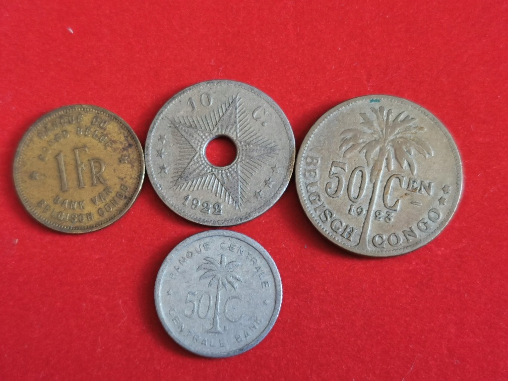 *a40* Kongo belgijskie - zestaw monet