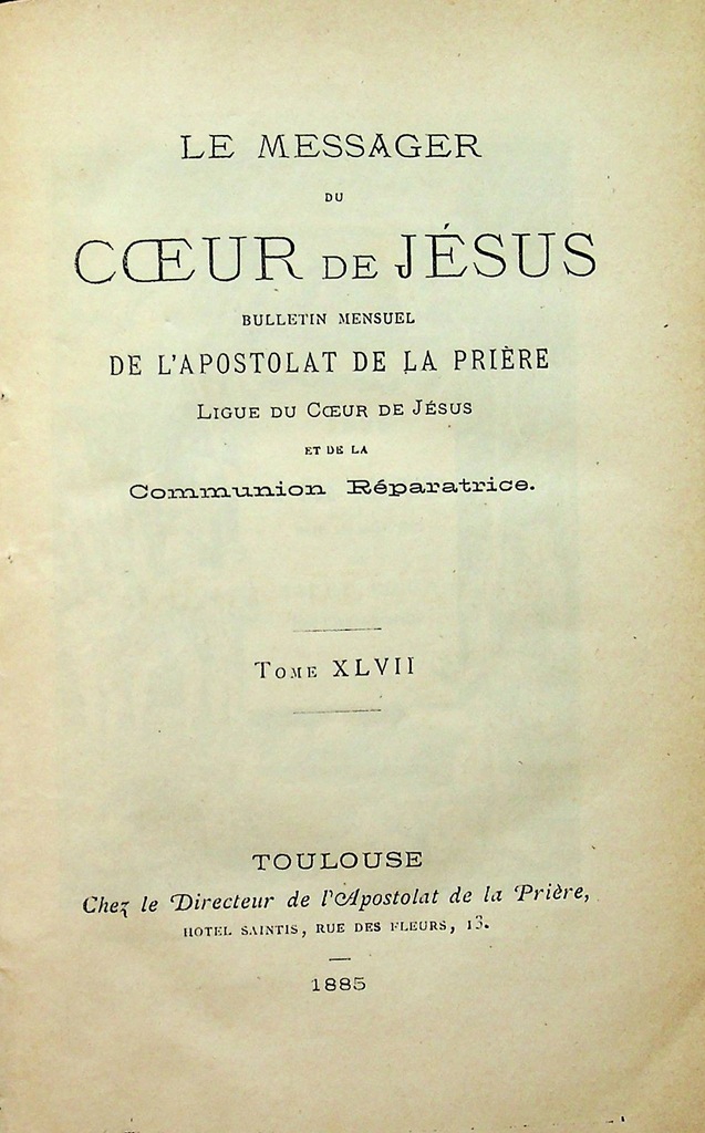 Le messager du Coeur de Jesus 1885 r.