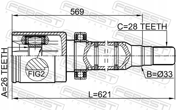 PRZEGUB WEW./P/VOLVO V60 I T5 13-18/P