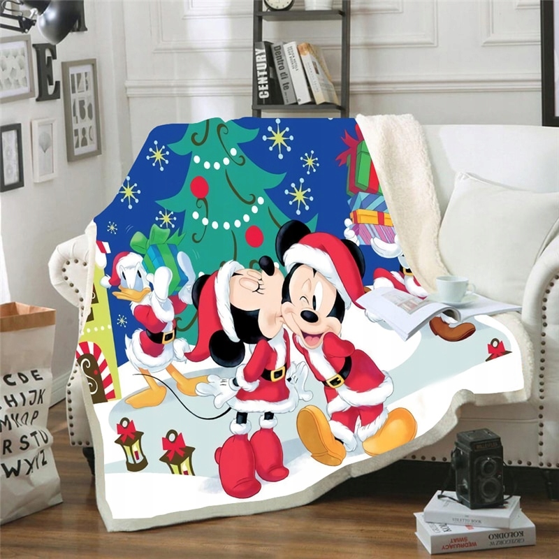 Koce Disney Christmas Blanket Red Fleece Sherpa B 12741700271