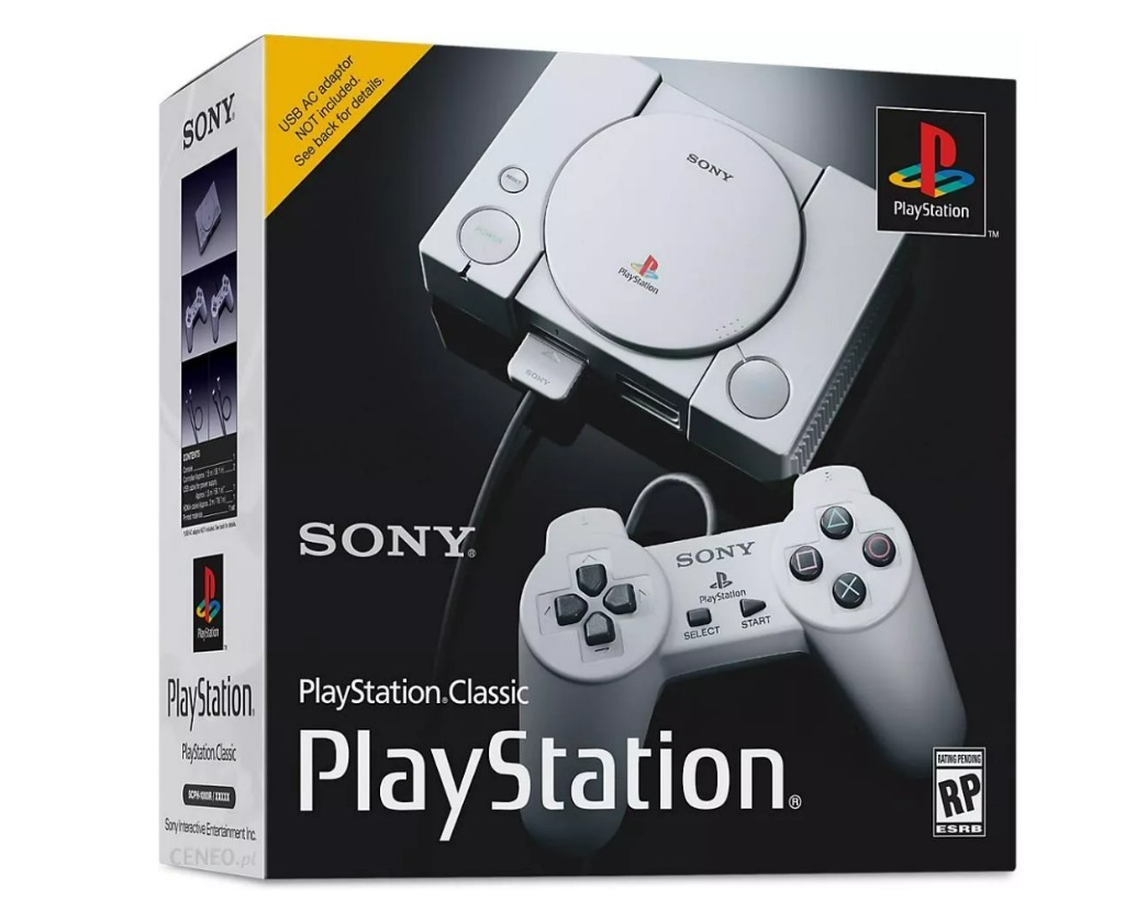 KONSOLA PLAYSTATION CLASSIC 20 GIER 2 PADY KABEL HDMI KABEL USB