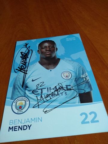 Mendy  Manchester City Oryginalny autograf