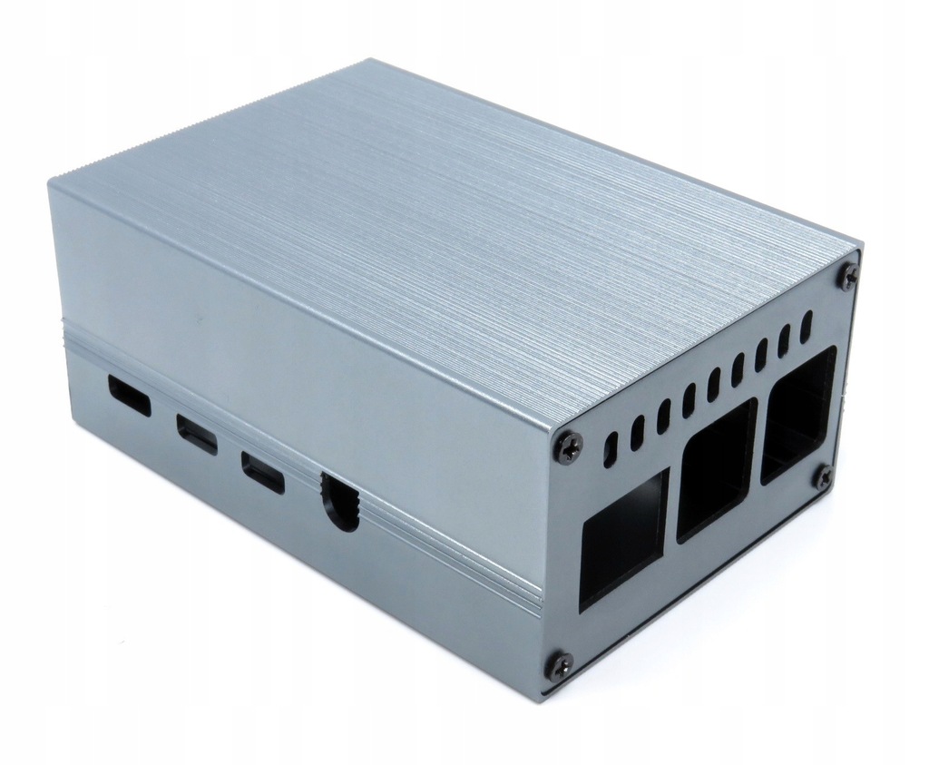 Metalowa obudowa do Raspberry Pi 4B, szara