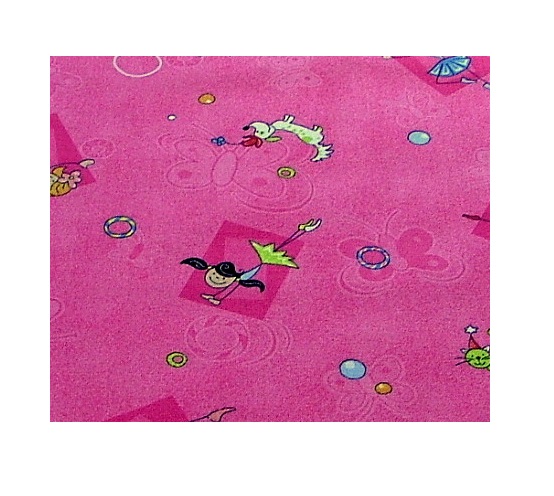 Dywan dziecięcy różowy pieski kotki 45x100 W82