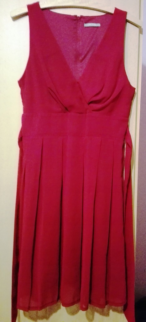 Sukienka czaerwona, plisowana, Orsay, r. 36