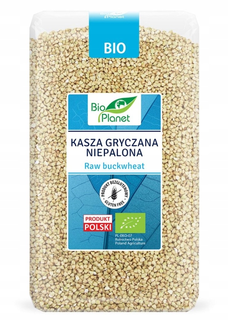 KASZA GRYCZANA NIEPALONA BEZGLUTENOWA BIO 1 kg - BIO PLANET