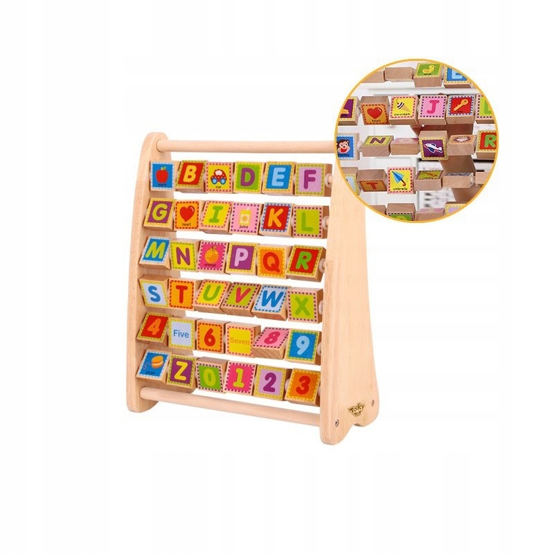 TOOKY TOY Alfabet Nauka Liter Cyfr Liczb Słów ABAC