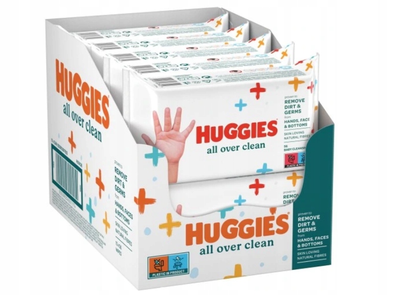 HUGGIES ALL OVER CLEAN CHUSTECZKI NAWILŻANE 1OP 56SZT 1H22