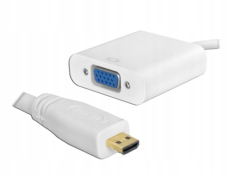 1 szt. Adapter wtyk Micro HDMI do VGA + AUDIO.