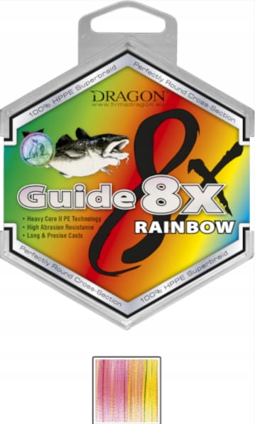 Plecionka GUIDE 8X RAINBOW 0,18mm/250m/ multicolor