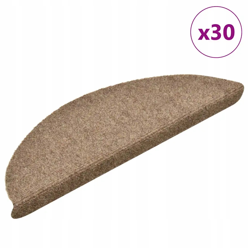 Maty na schody samoprzylepne 30 szt. Kremowe 56x17x3 cm