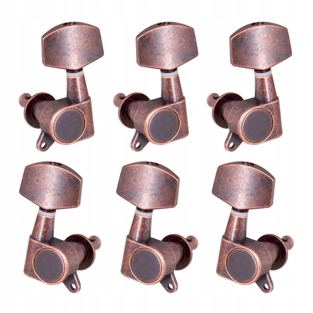 6Pcs 3L3R Guitar Tuning Pegs Tuning Red Copper