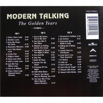 Купить Modern Talking - Золотые годы 1985-1987 (3CD): отзывы, фото, характеристики в интерне-магазине Aredi.ru