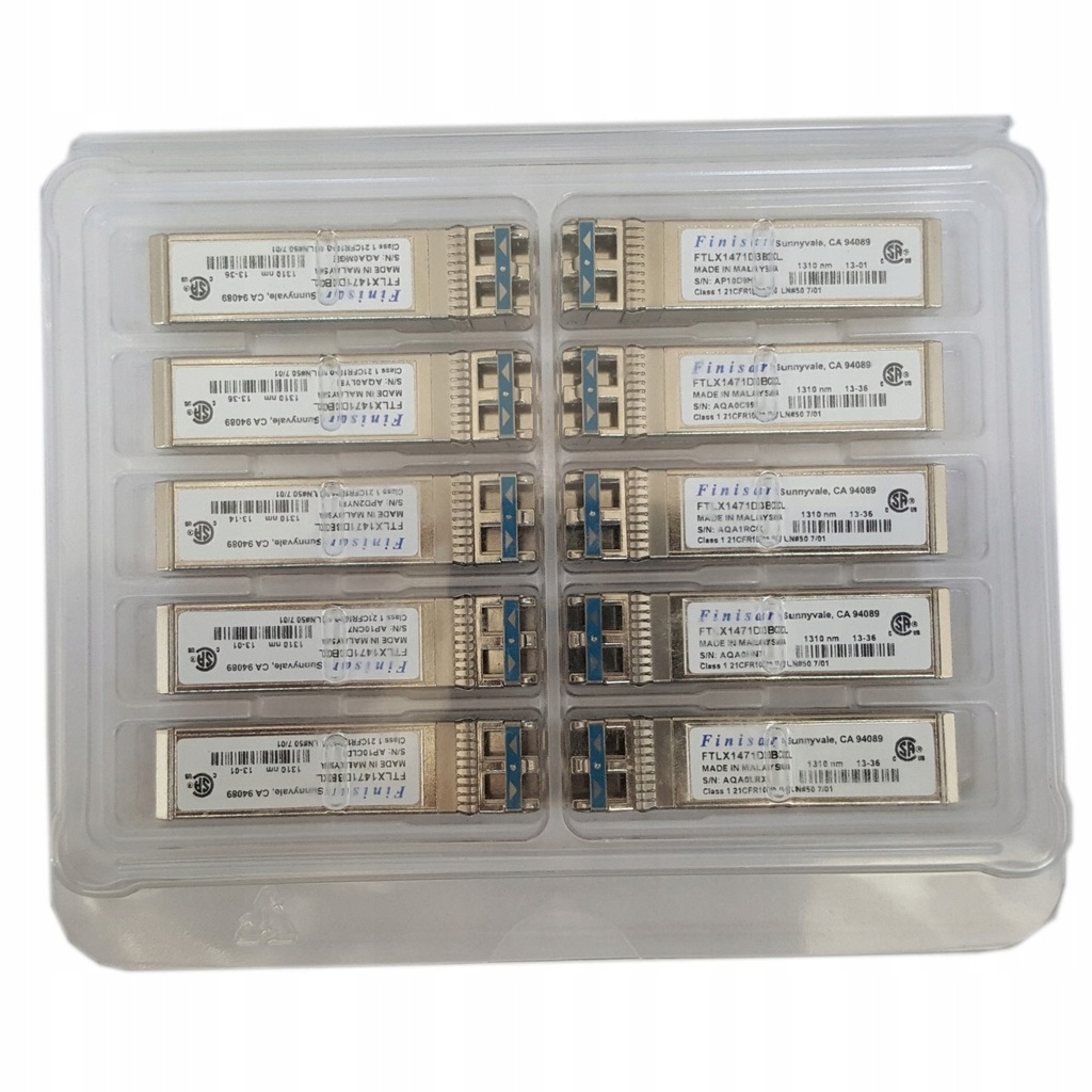 10x Finisar FTLX1471D3BCL 1310nm single mode SM LR