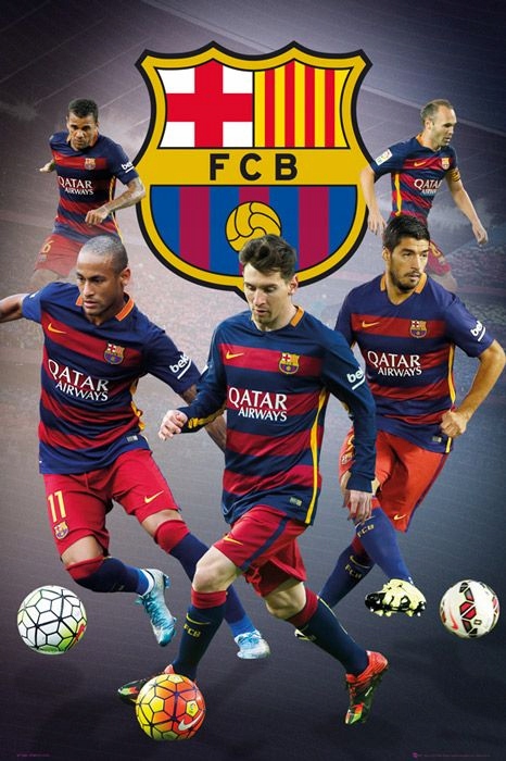 FC Barcelona - Zawodnicy - plakat 61x91,5 cm