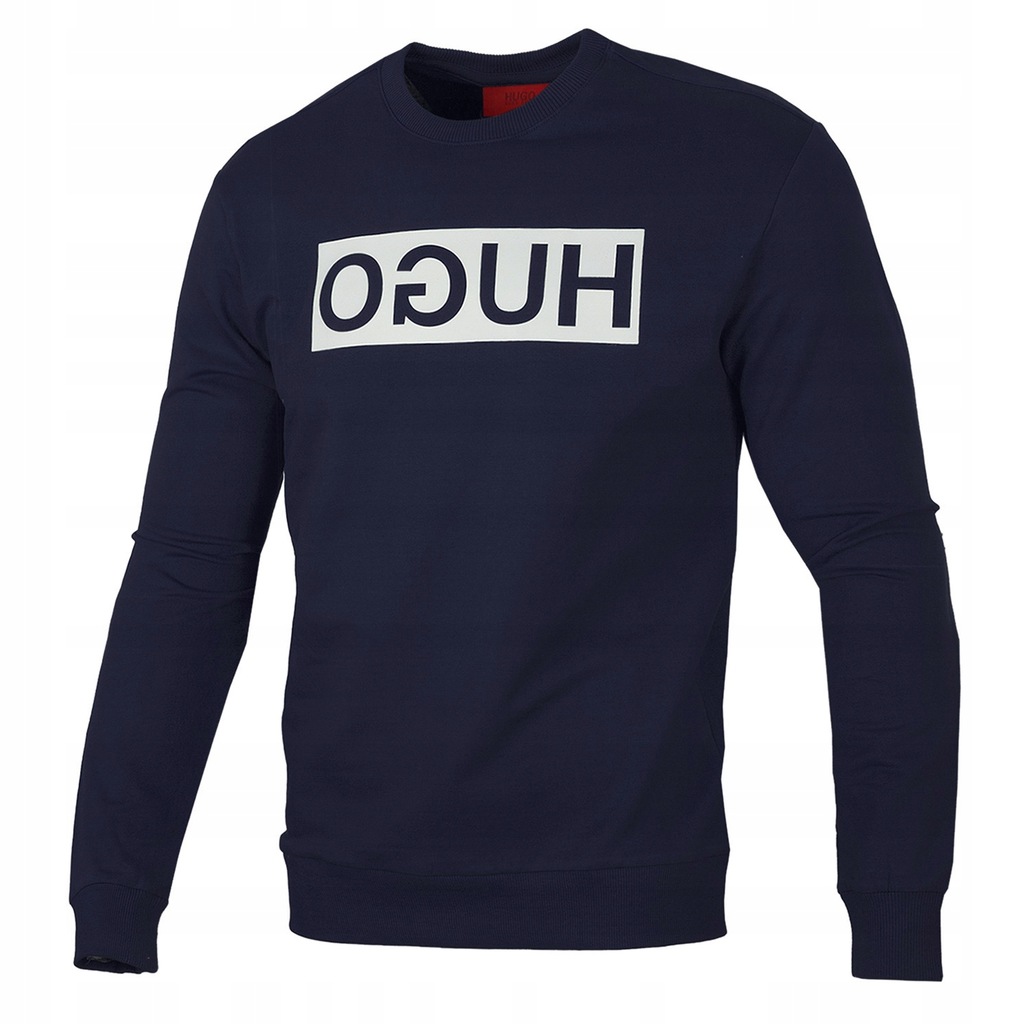 BLUZA HUGO BOSS DUŻE LOGO GRANATOWY /S