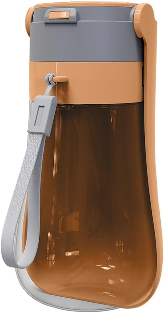 Składana butelka na wodę dla psa, dystrybutor (Pomarańczowy, 430ml)