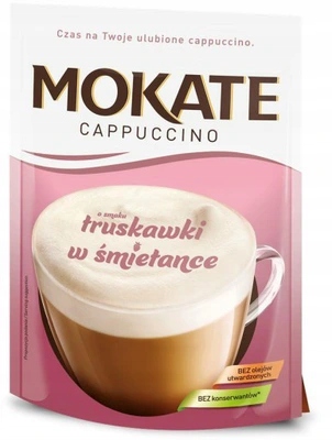 Mokate Cappuccino o smaku truskawki w śmietance 110 g