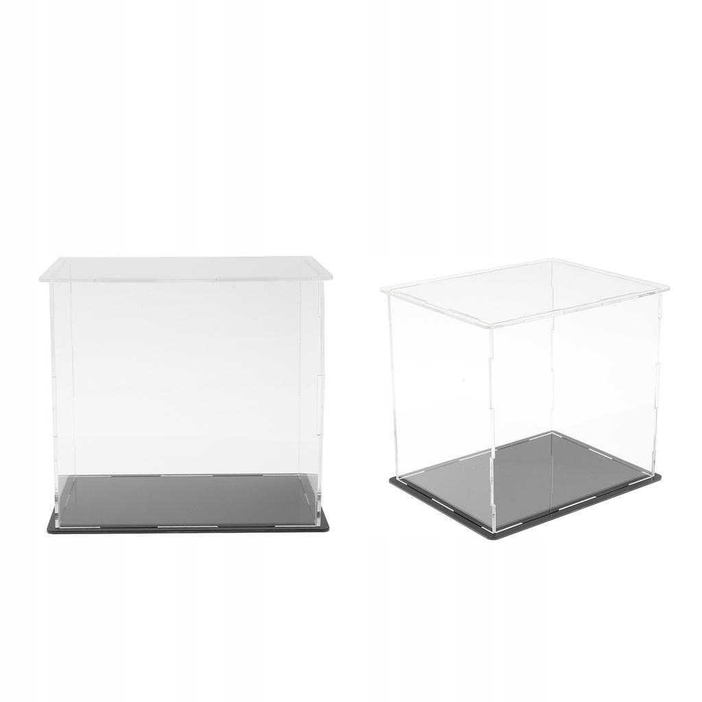 2pcs Clear Acrylic Display Case Box with
