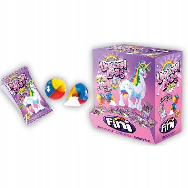 Fini Twardy cukierek Unicorn Balls 200 szt x 5g