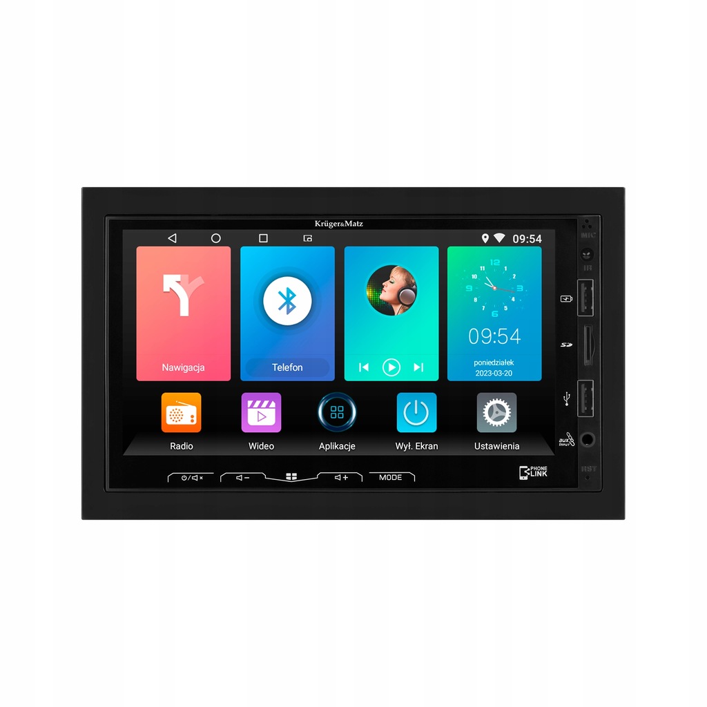 Radio samochodowe 7 cali GPS Bluetooth Android 13 Kruger&Matz