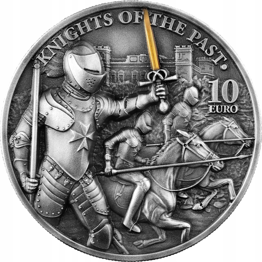 2021 KNIGHTS OF THE PAST 10 EURO 2 OZ SILVER BU HR
