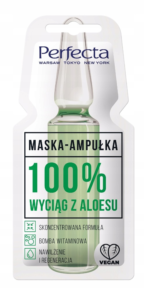 Perfecta Maska - Ampułka 100% wyciąg z Aloesu 8ml