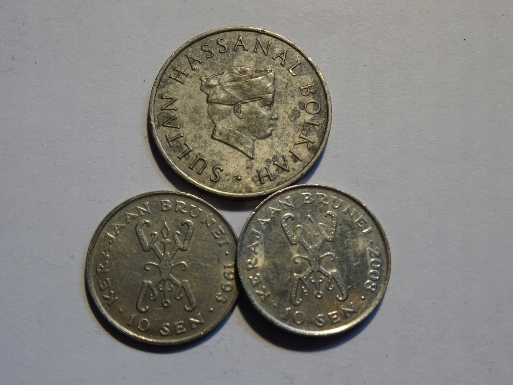 3 monety Brunei ciekawy mix -C160