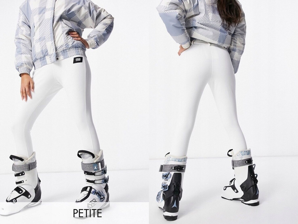 4505 Petite Obcisłe spodnie narciarskie białe XS - 11423712370