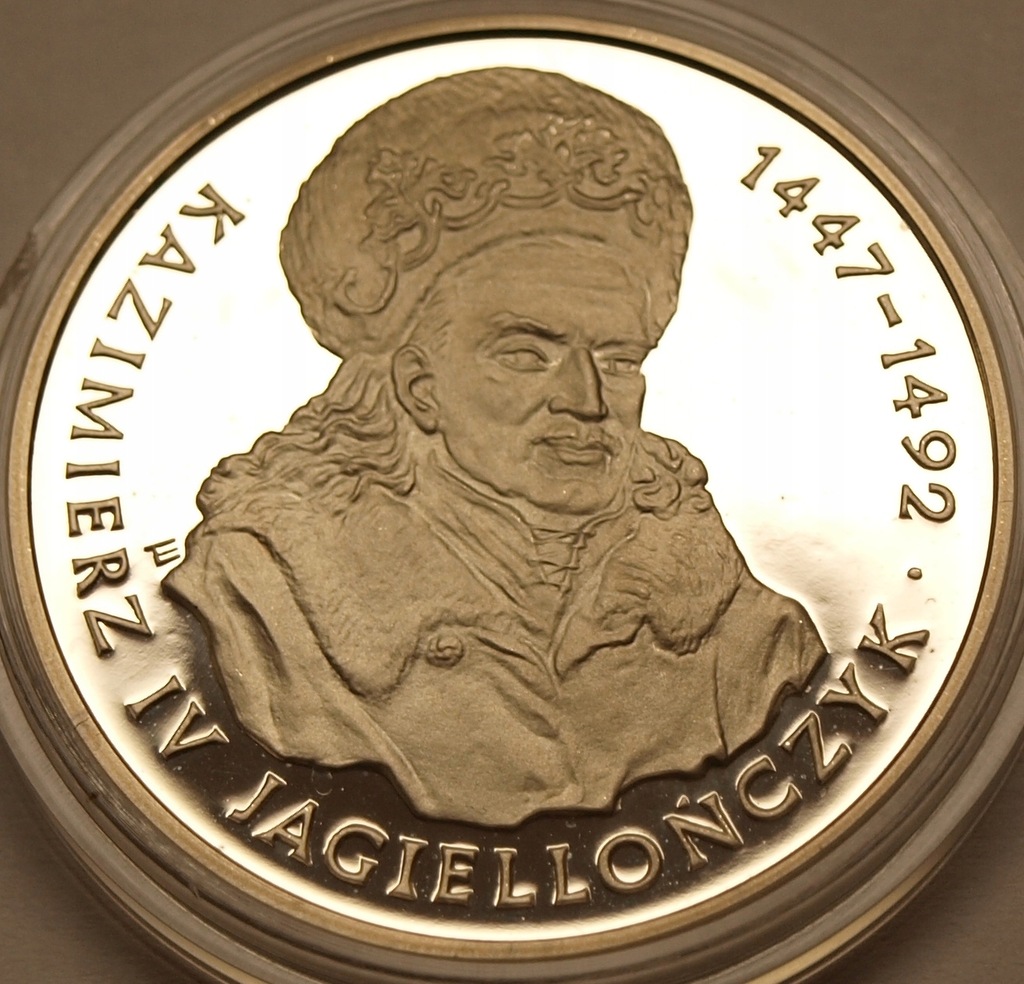 200000 zł złotych 1993. Srebro lustrzanka. Jagiellończyk.