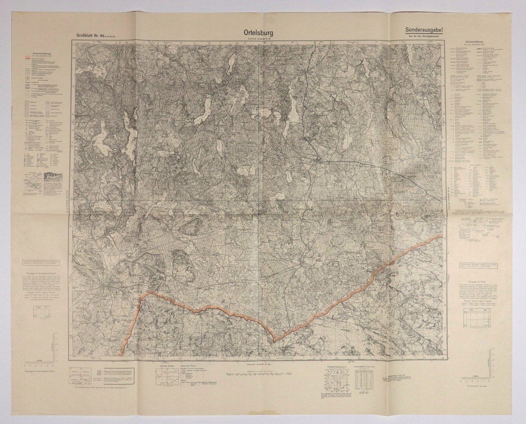 SZCZYTNO. Topograficzna mapa okolic Szczytna