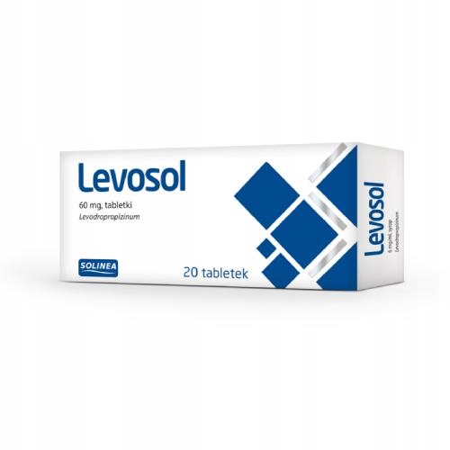 Levosol 60mg, Lek hamujący kaszel 20 tabletek