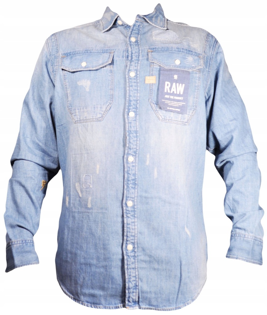 G-STAR RAW koszula REGUAR FIT blue WOLKER SHIRT _ L