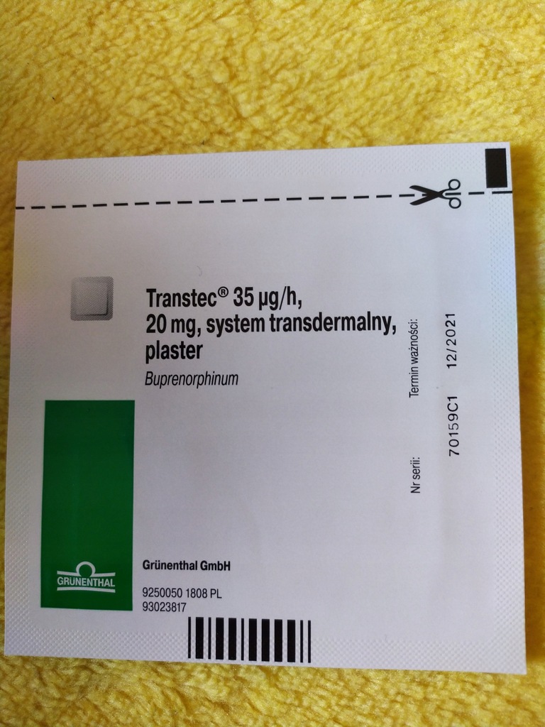 Transtec 20mg- plastry przeciwbólowe.