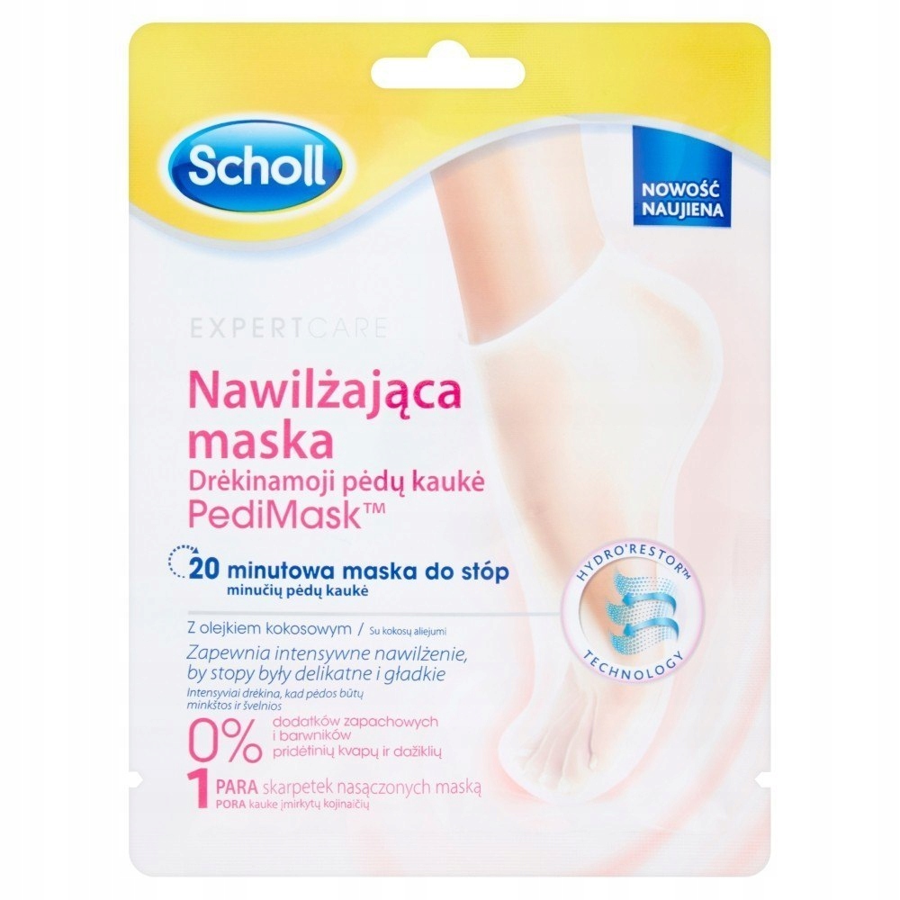 Scholl PediMask Nawilżająca Maska do stóp z olejki