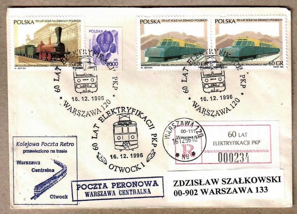 Polska, W-wa, Otwock, poczta peronowa, erka