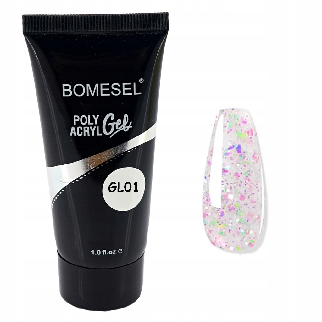 Akrylożel acrylgel GLITTER flexygel drobinki #1