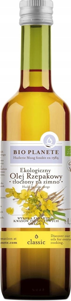 Olej rzepakowy tłoczony na zimno BIO 500 ml