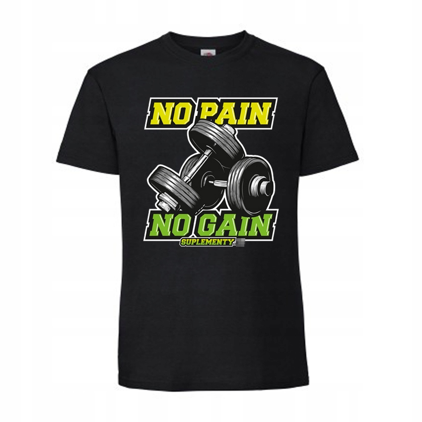 T-shirt No Pain No Gain koszulka na Trening L