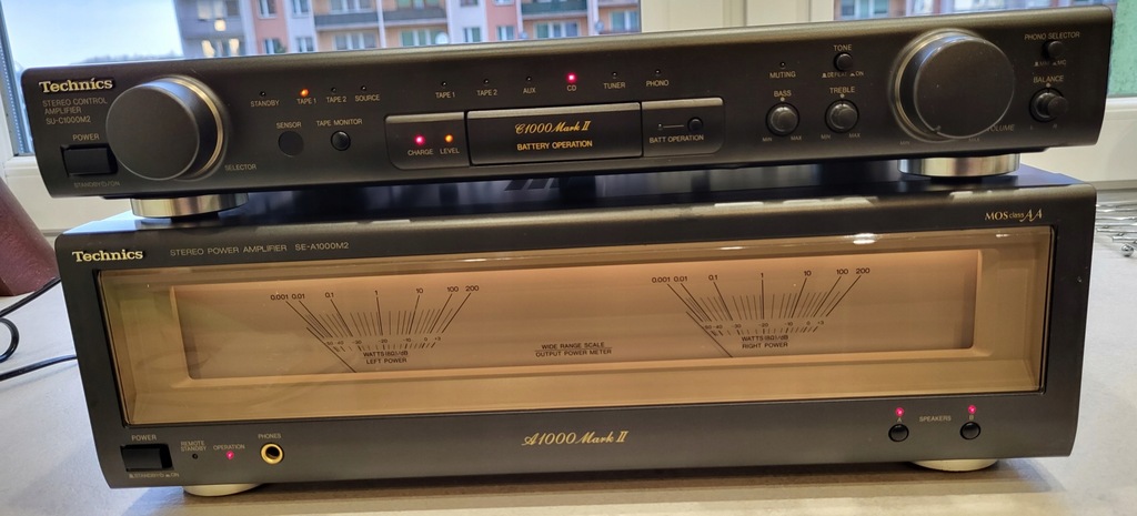 Wzmacniacz Technics SU-C1000 + SE-A1000 MARK II