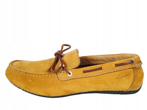 CLARKS r 43 STYLOWE MIODOWE MOKASYNY SKÓRA