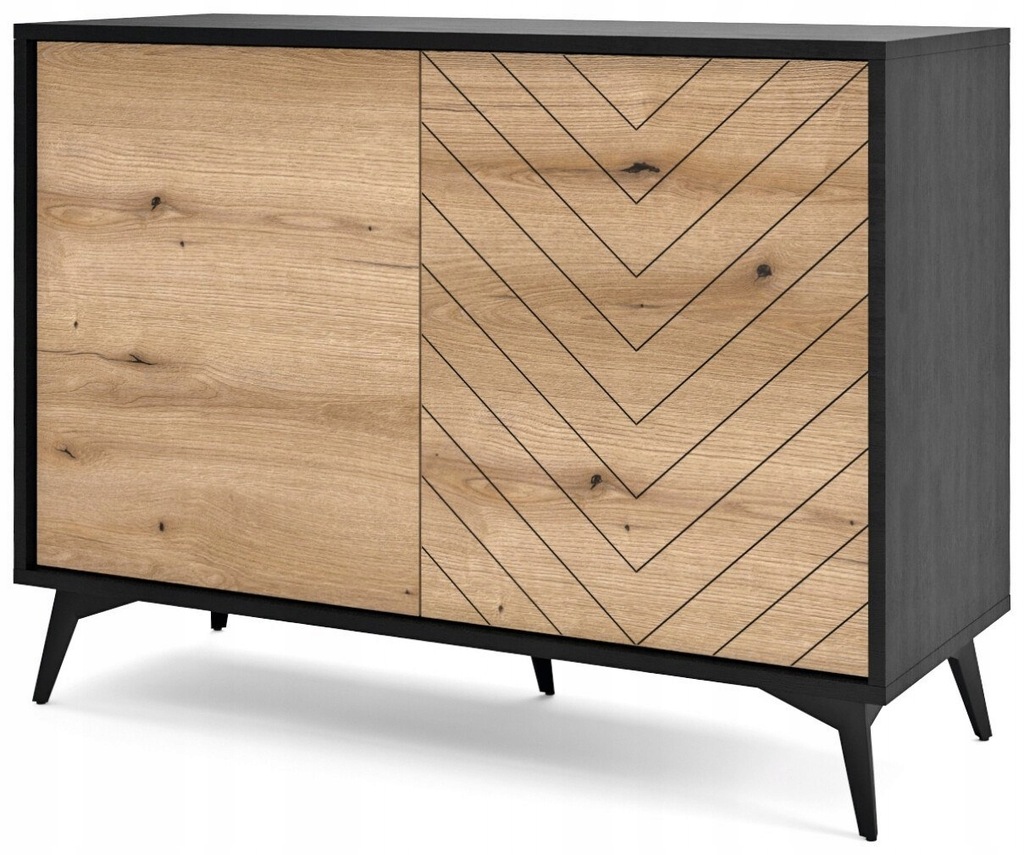 Komoda DIAMONDCUT kolor naturalny brąz styl loftowy piaski - FURNITURE/SIDE