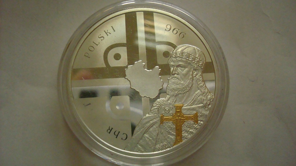 Kamerun 2500 franków 2016 chrzest Polski - srebro