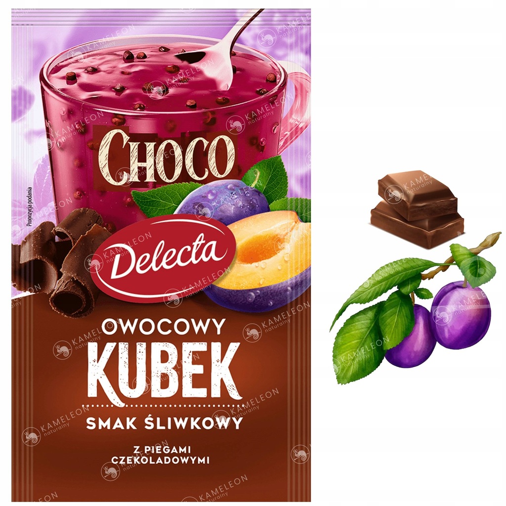 Delecta OWOCOWY KUBEK CHOCO śliwka + czekolada 32g