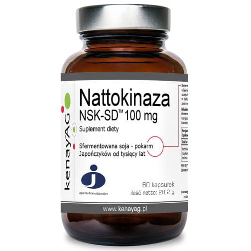 Sfermentowana soja Nattokinaza NSK-SD 100mg 60 kap