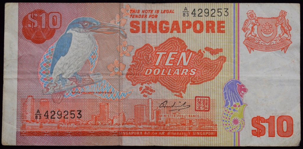 1979 Singapur Ptaki - 10 dolarów