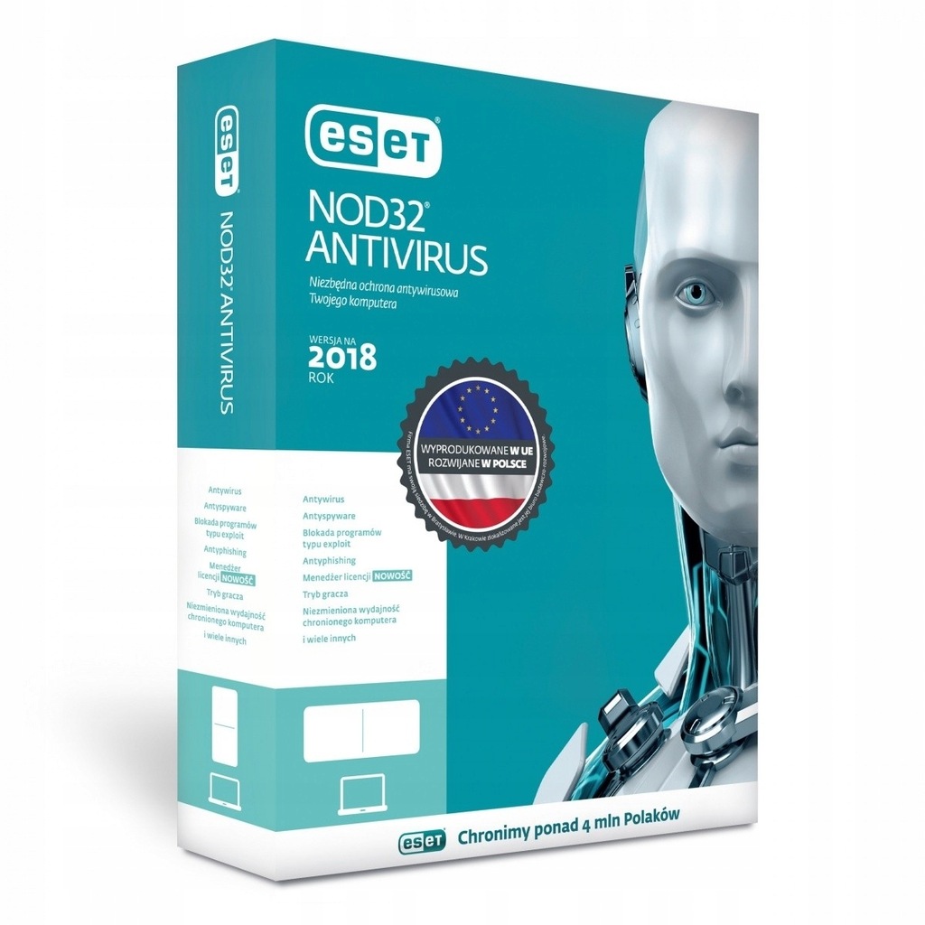 ESET NOD32 Antivirus PL Kon 1U 1Y ENA-K-1Y-1D