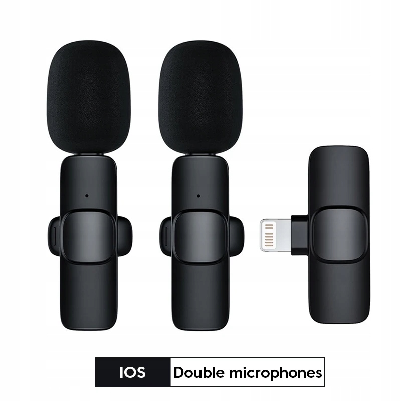 Bezprzewodowe mikrofony do iPhone Lavalier przenośny Audio LIGHTNING IOS